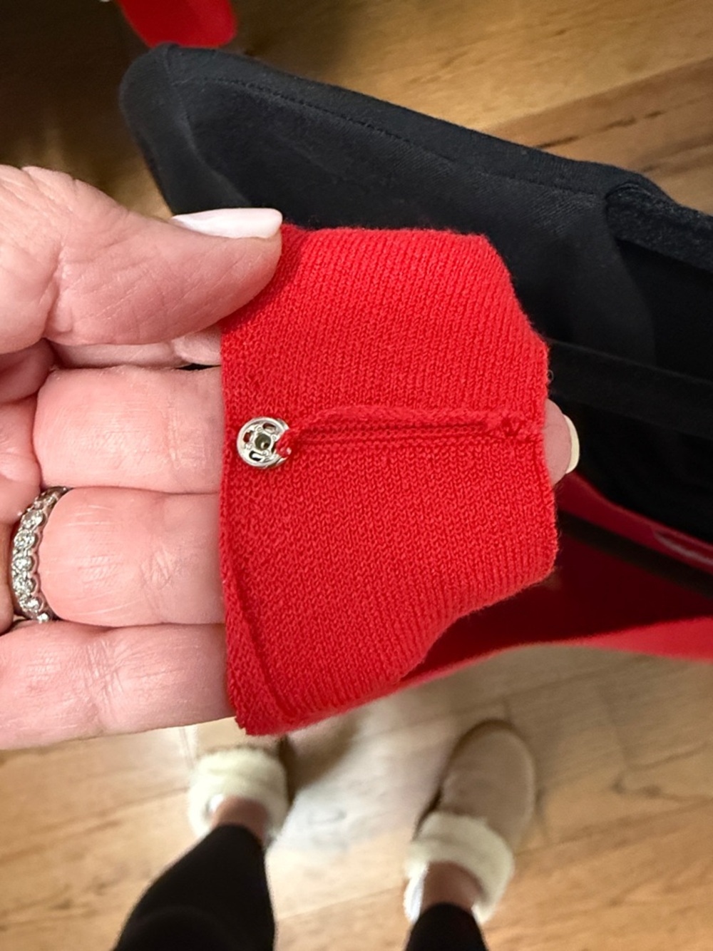 MM.LaFleur Red V-Neck Knit Tank Top - Picture 6 of 6